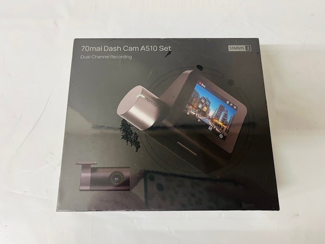 70mai Dash Cam A510 Set with Sony Starvis 2, Front+Rear- NEW/SEALED