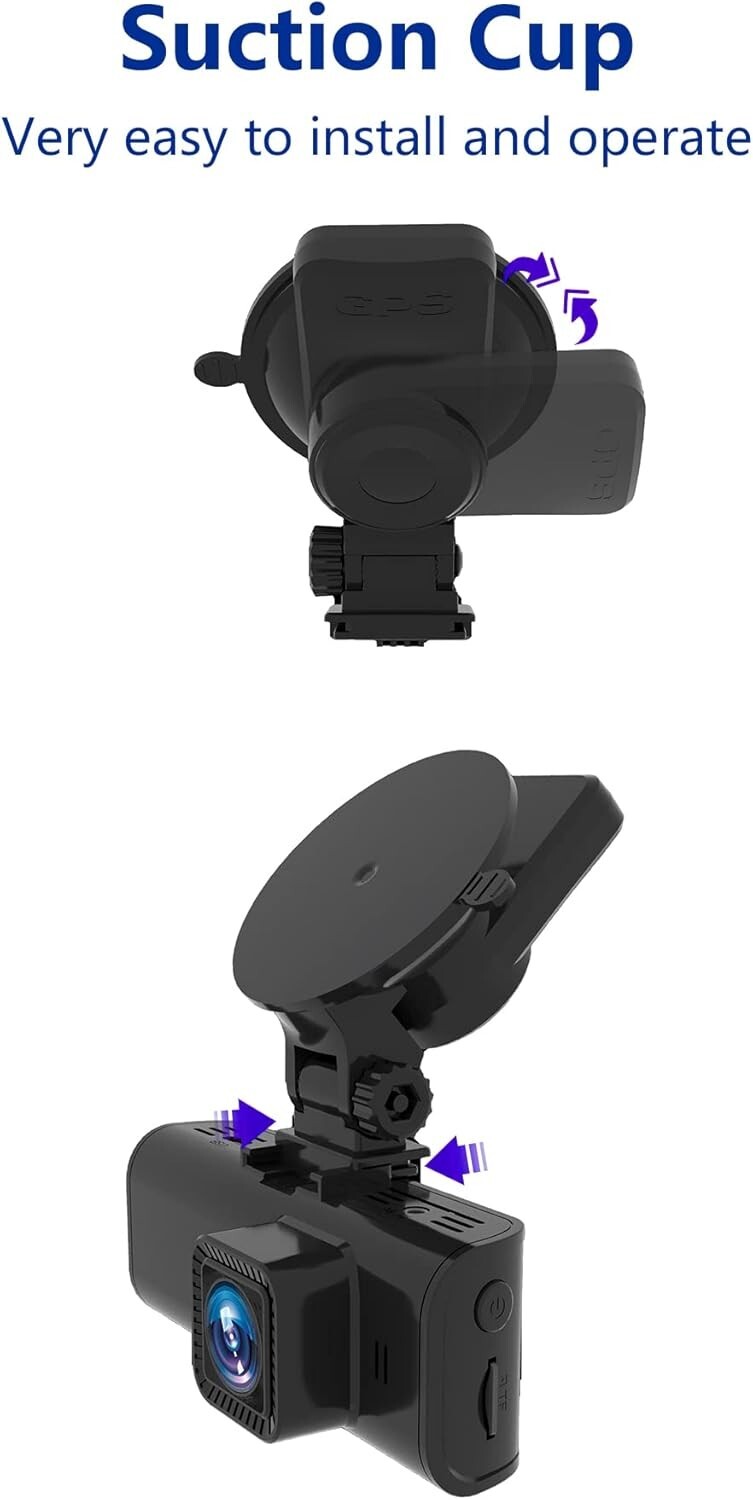 Secure and Easy Suction Cup Mount for F7N Dash Cam – Adjustable Viewing Angle