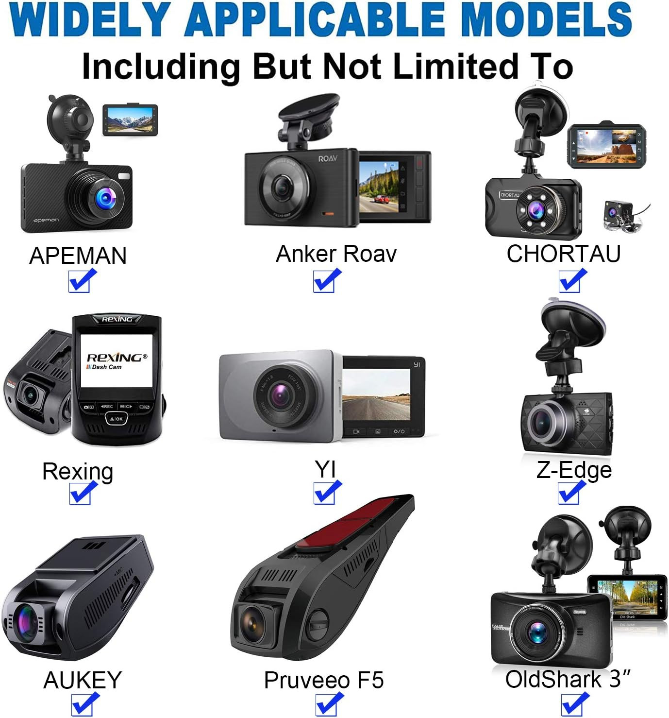 Dash Cam Mount, Universal Dash Camera Rear View Mirror Mount Holder Kit