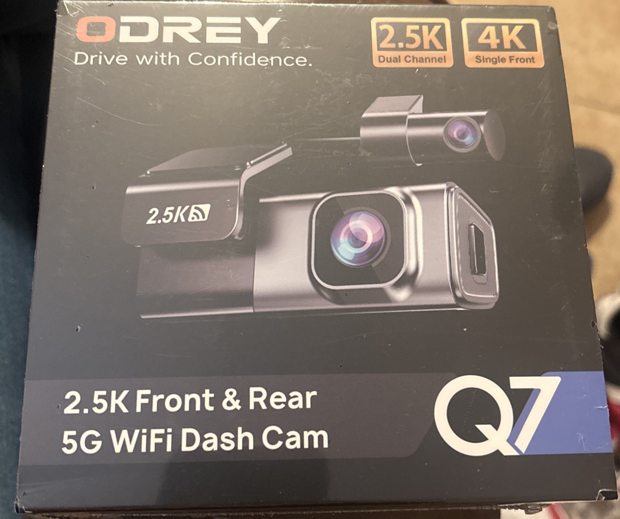 ODREY Q7 5G WiFi Car Dash Cam Front and Rear .