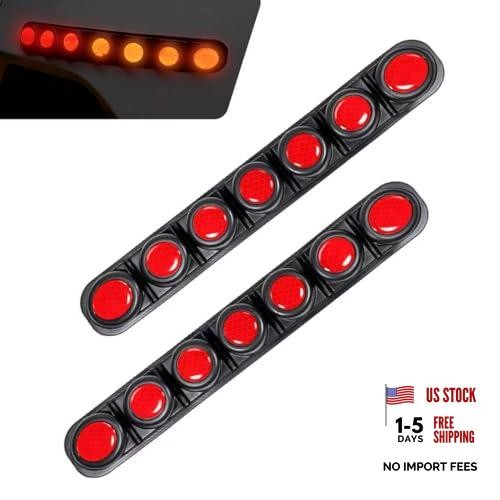 Car Bumper Protector Strips, Automotive Bumper Reflective Anti 2 PCS Red