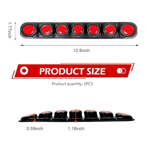 Car Bumper Protector Strips, Automotive Bumper Reflective Anti 2 PCS Red