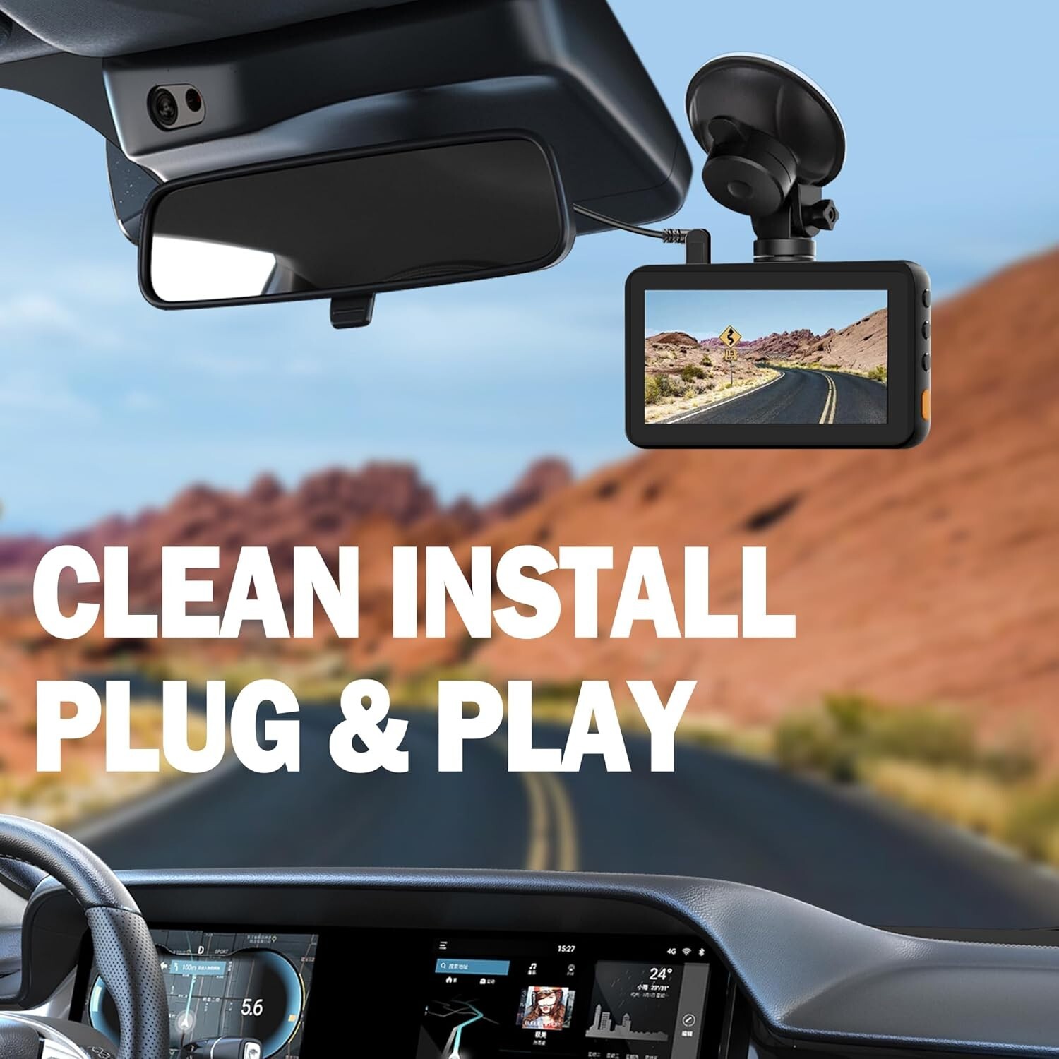 GMC Chevy Cadillac Buick Dash Cam Power Adapter with Built-in USB, Plug & Play**