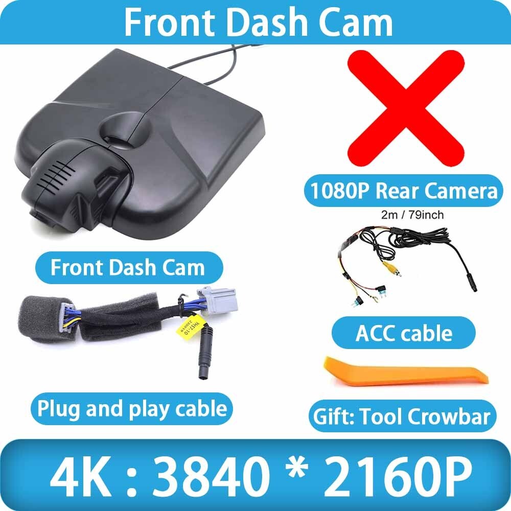 4K Wifi DVR Dash Cam Camera for Opel Vauxhall Mokka X A Buick Encore 2012-2022