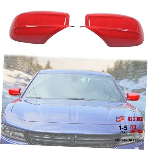 for Charger Rearview Mirror Rear View Mirror Side Mirror Cover Decoration Red