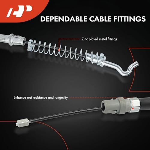 Rear Driver Side Parking Brake Cable Assembly Compatible with Ram and Dodge