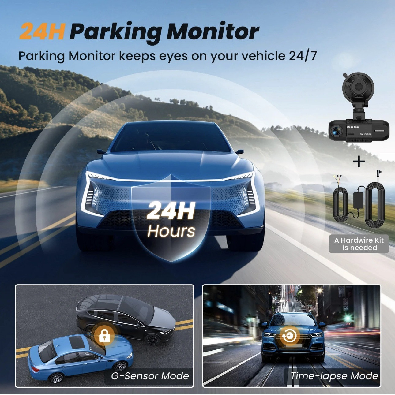 NEXPOW Dash Cam Front and Inside, 1080P FHD Car Camera with Rear IR Night Vision