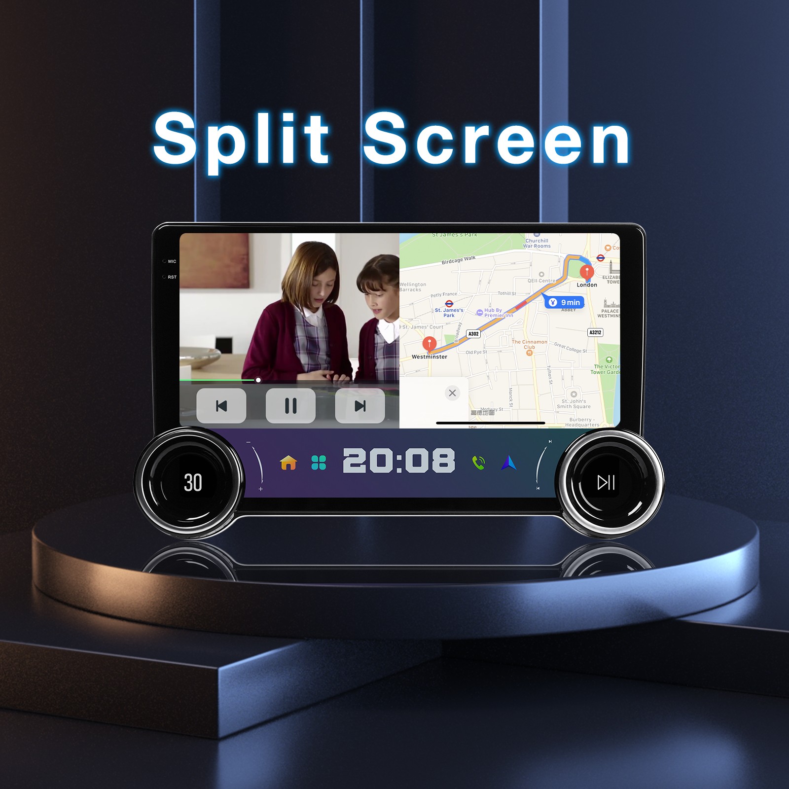 Android 13 10” Single 1 DIN Touch Screen Car Stereo HeadUnit Radio Touch Screen