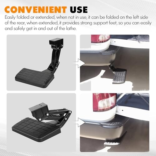 Rear Bed Step Compatible with 2009-2018 Dodge Ram 1500, Ram 2500/3500