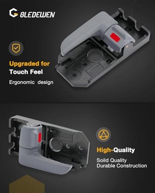 Gray Inside Door Handle – Pair – Compatible with Front/Rear Driver & Passenger