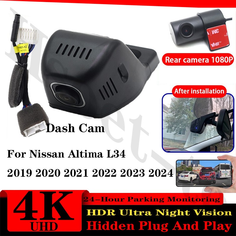 4K Wifi DVR Dash Cam Camera For Nissan Altima L34 2019 2020 2021 2022 2023 2024