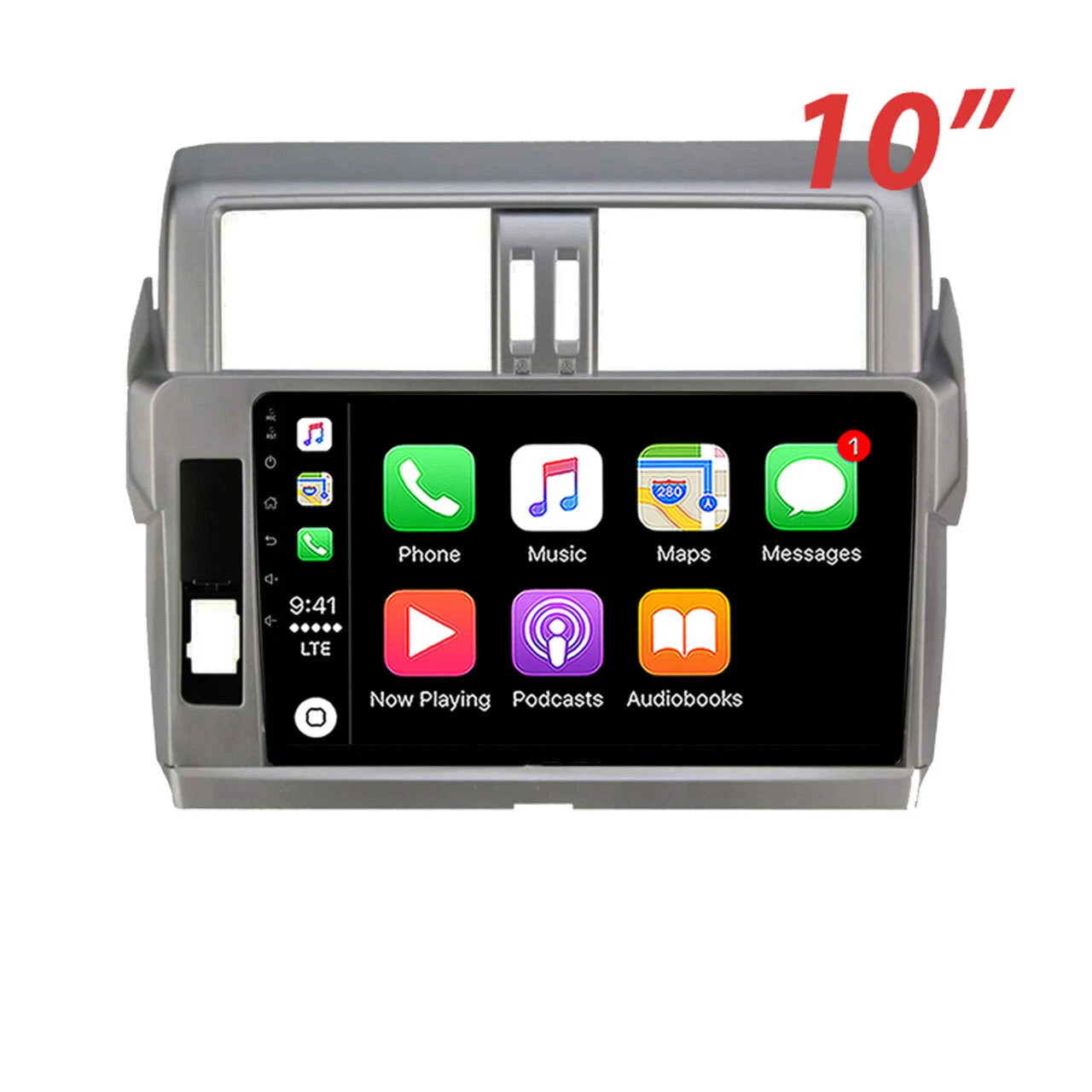 10″ Wireless Carplay Android Auto Head Unit Radio Kit For Toyota Prado 2014-2017