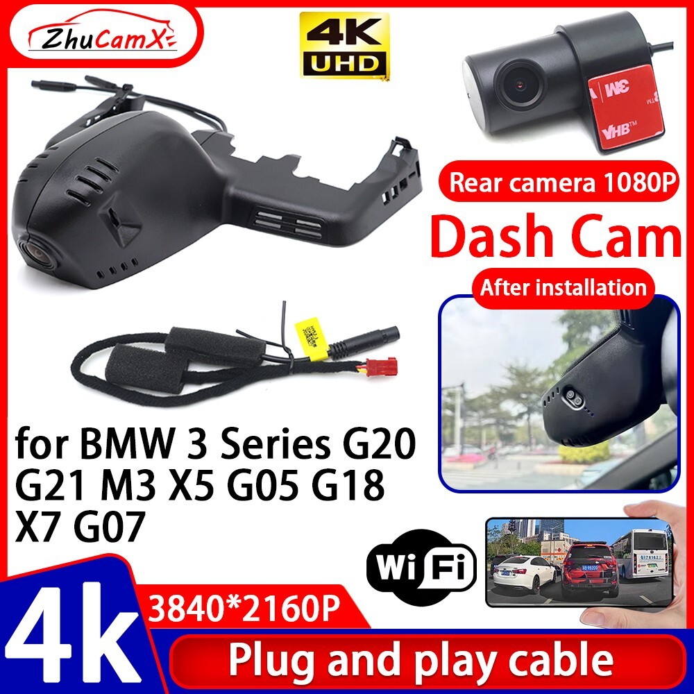 4K 2160P Wifi DVR Dash Cam Camera for BMW 3 Series G20 G21 M3 X5 G05 G18 X7 G07