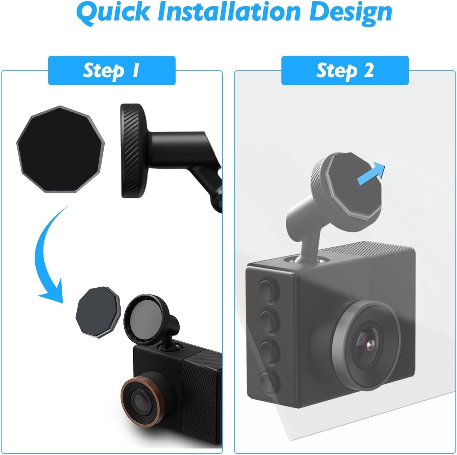 4 Pcs Metal Adhesive Replacement for Garmin Magnetic Dash Cam Mounts