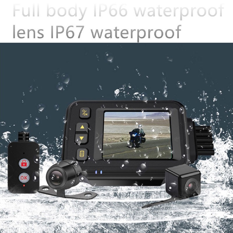 Motorcycle Dual Lens Motorbike DV Dash Camera Cam Video Camcorder G-sensor MT30A