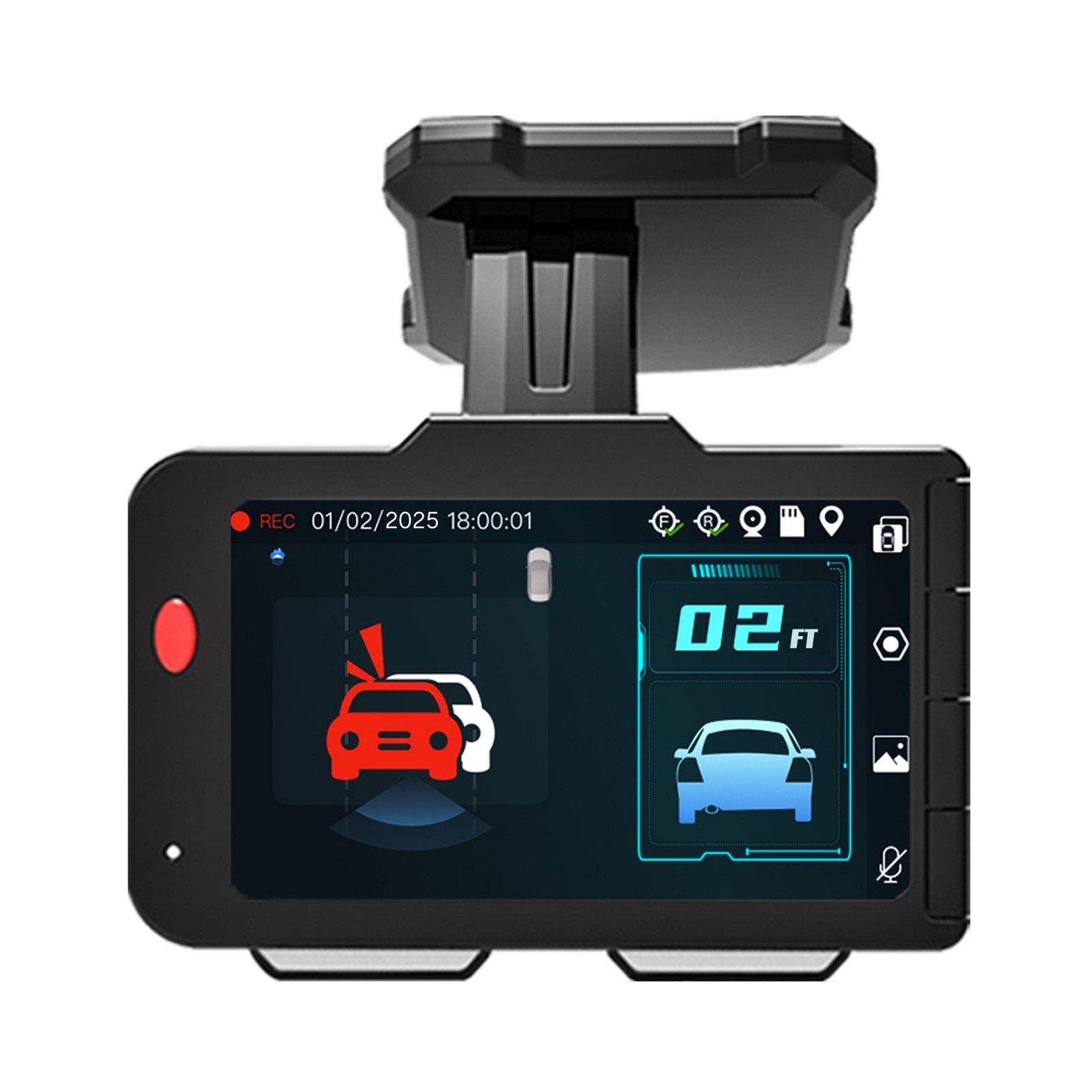 VOXX By Gentex ACADC5 4K AI Dash Cam w/Front & Rear Cam + Parking Mode Upgrade
