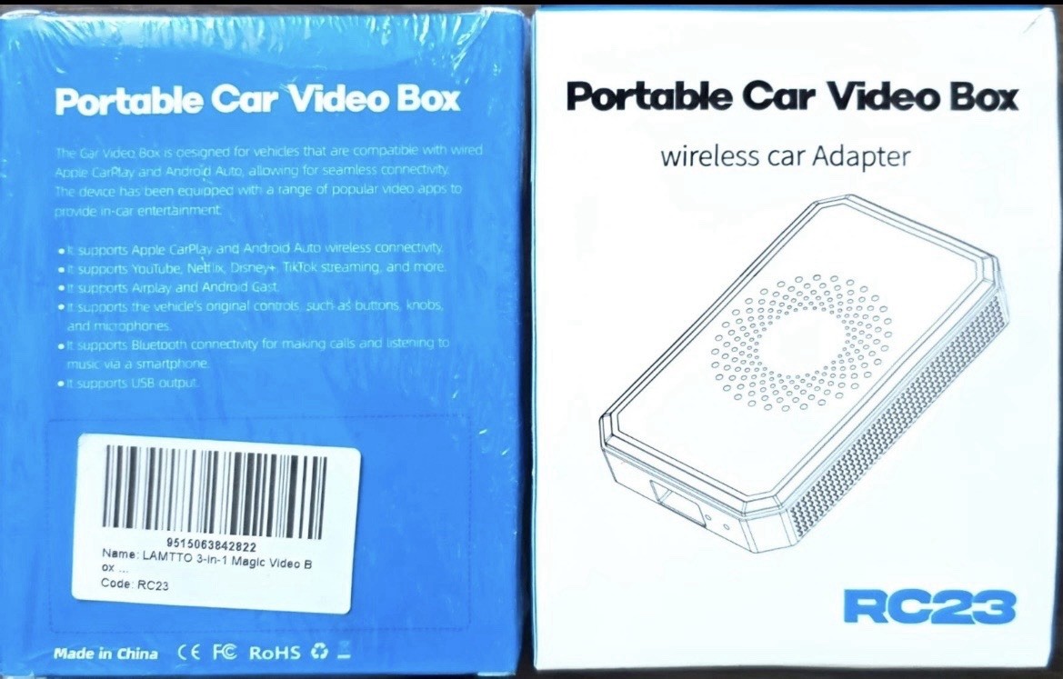 NIB RC23 Portable Car Video Box