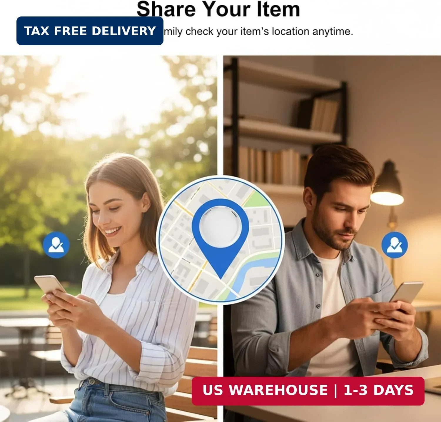 No Subscription GPS Tracker for Vehicles Work with Find My (iOS Only) Mini Track