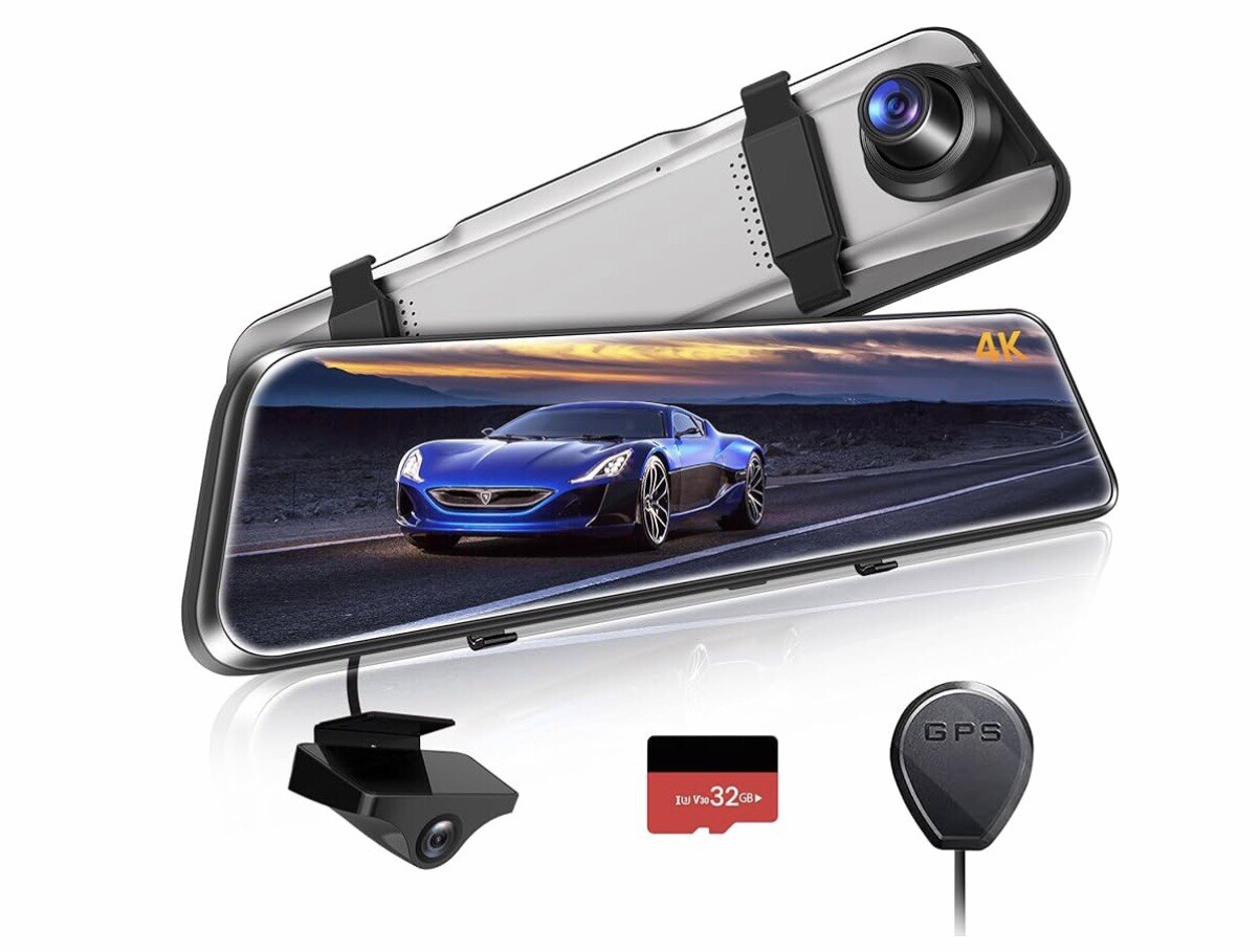 M10 4K & 1080P mirror dash cam front and rear camera built-in IMX415 sensor