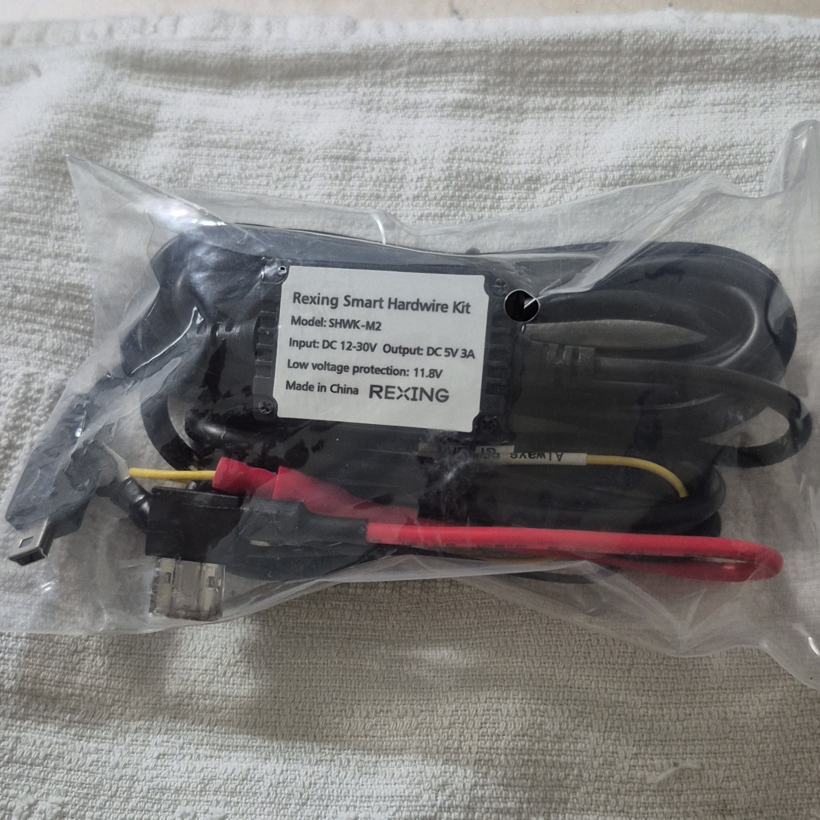 Rexing Smart Hardwire Kit Mini-Usb Port for Dash Cams NEW (Model: SHWK)