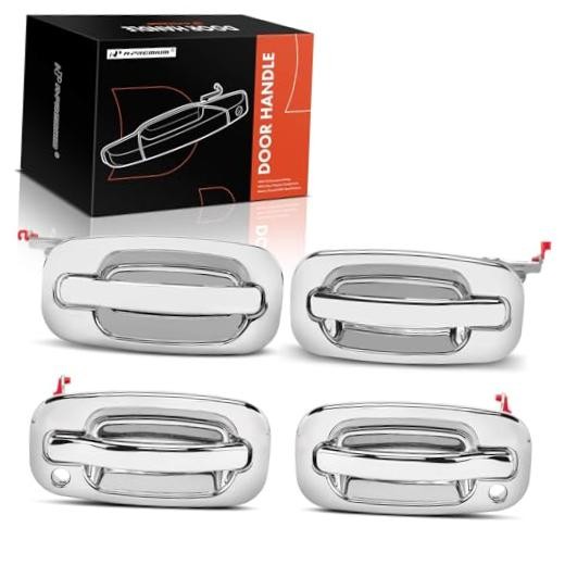 – 4Pcs Exterior Door Handles – Compatible with Chevy Silverado 1500 Chrome