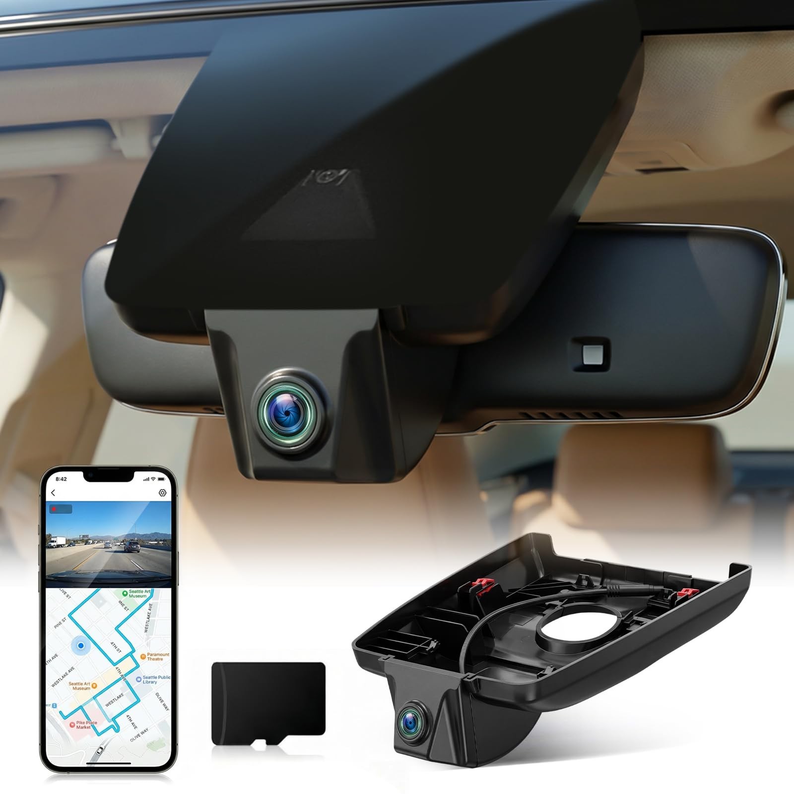 New 丨 OEM Look 4K Dash Cam fit Lexus ES250 ES300h ES350 2019-2025