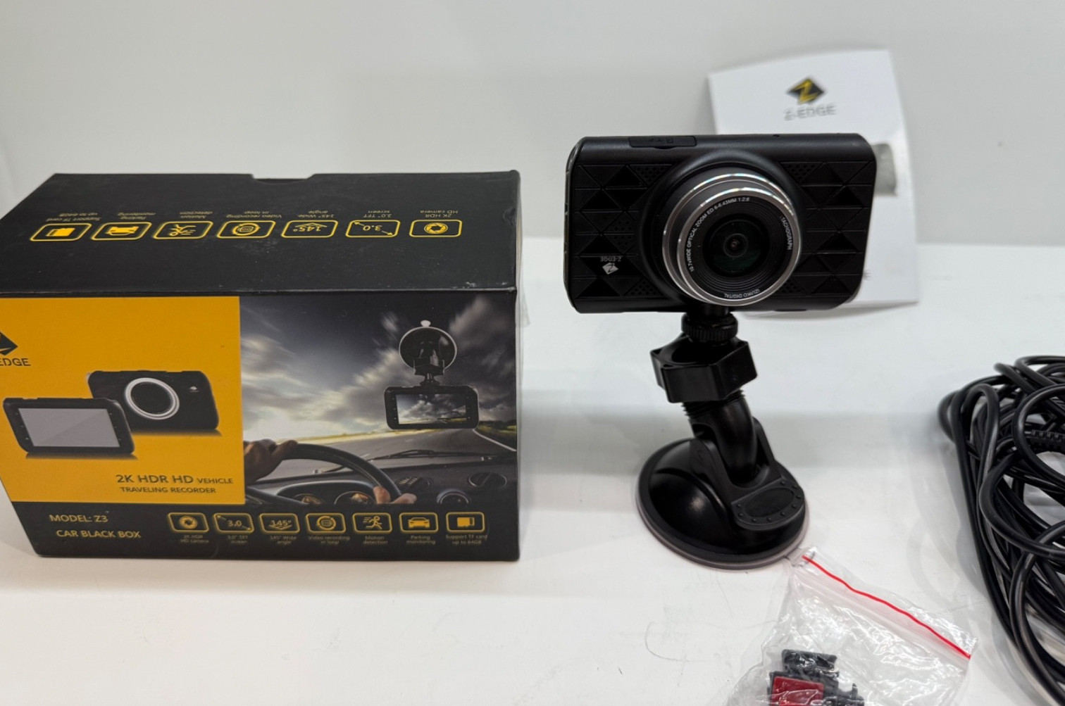Z-EDGE 2K HDR HD Z3 Vehicle Traveling Recorder Car Black Box Camera