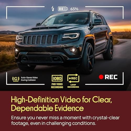 Dash Cam Rearview Mirror – 4.3” DVR Monitor Dual Camera Recorder Rear View