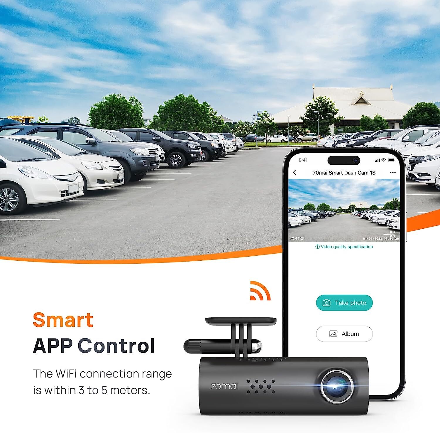70Mai Smart Dash Cam 1S Recorder Camcorder1080P Night Vision Wide Angle G-Senso