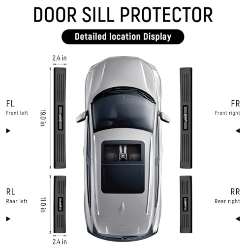 4PCS Door Sill Protector LE SE XLE XSE Limited Hybrid for Toyota 2026 RAV4