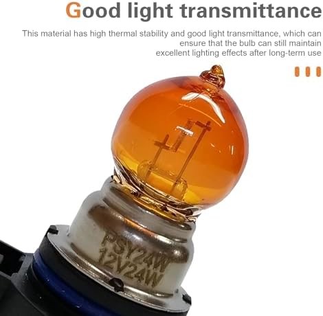 Downhill PSY24W Fog Light Bulbs,12V 24W 3500K Ultra-bright Shock-proof Quartz Gl