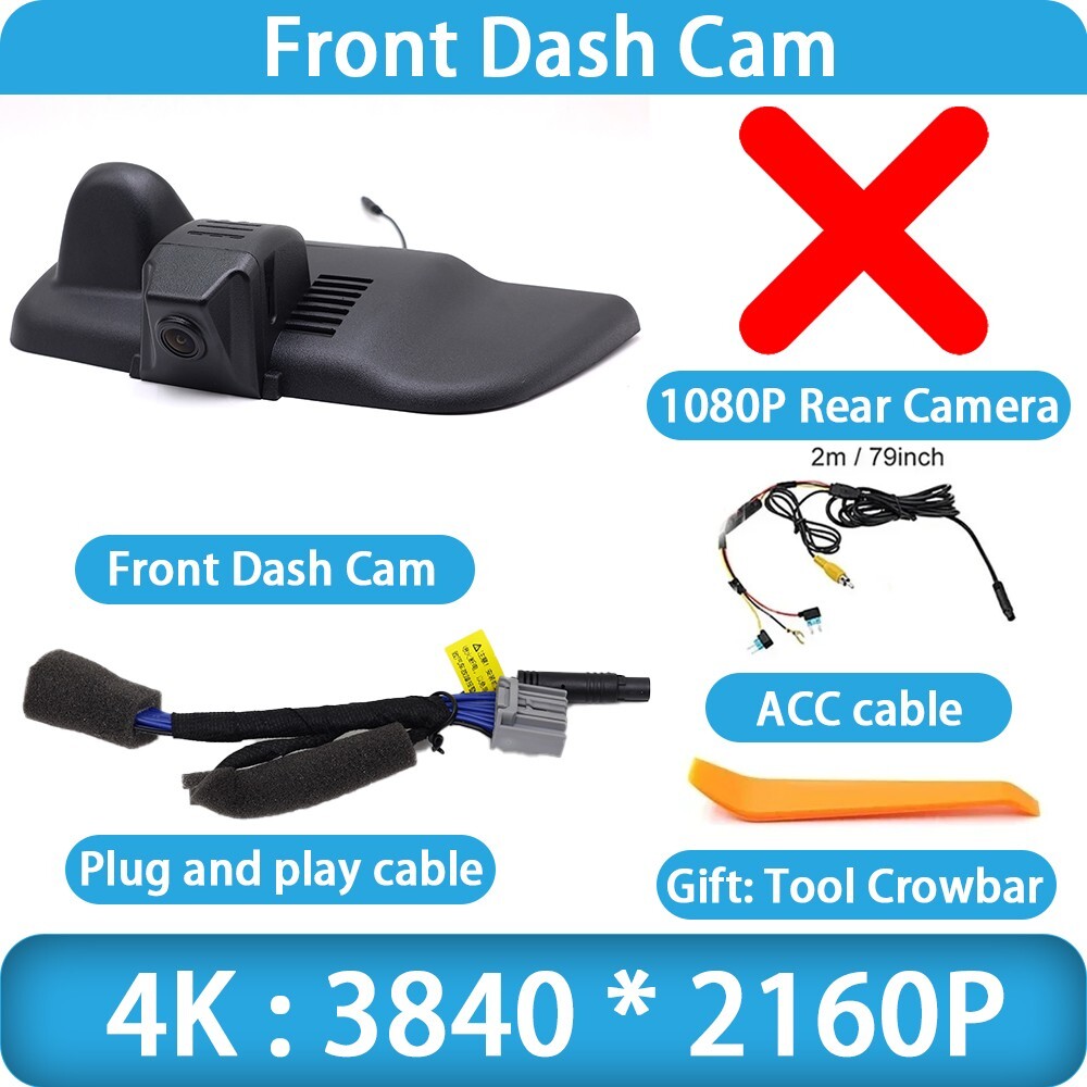 Plug and Play 4K 2160P DVR Dash Cam Camera for Honda Accord 10 Mk10 CV 2018-2022