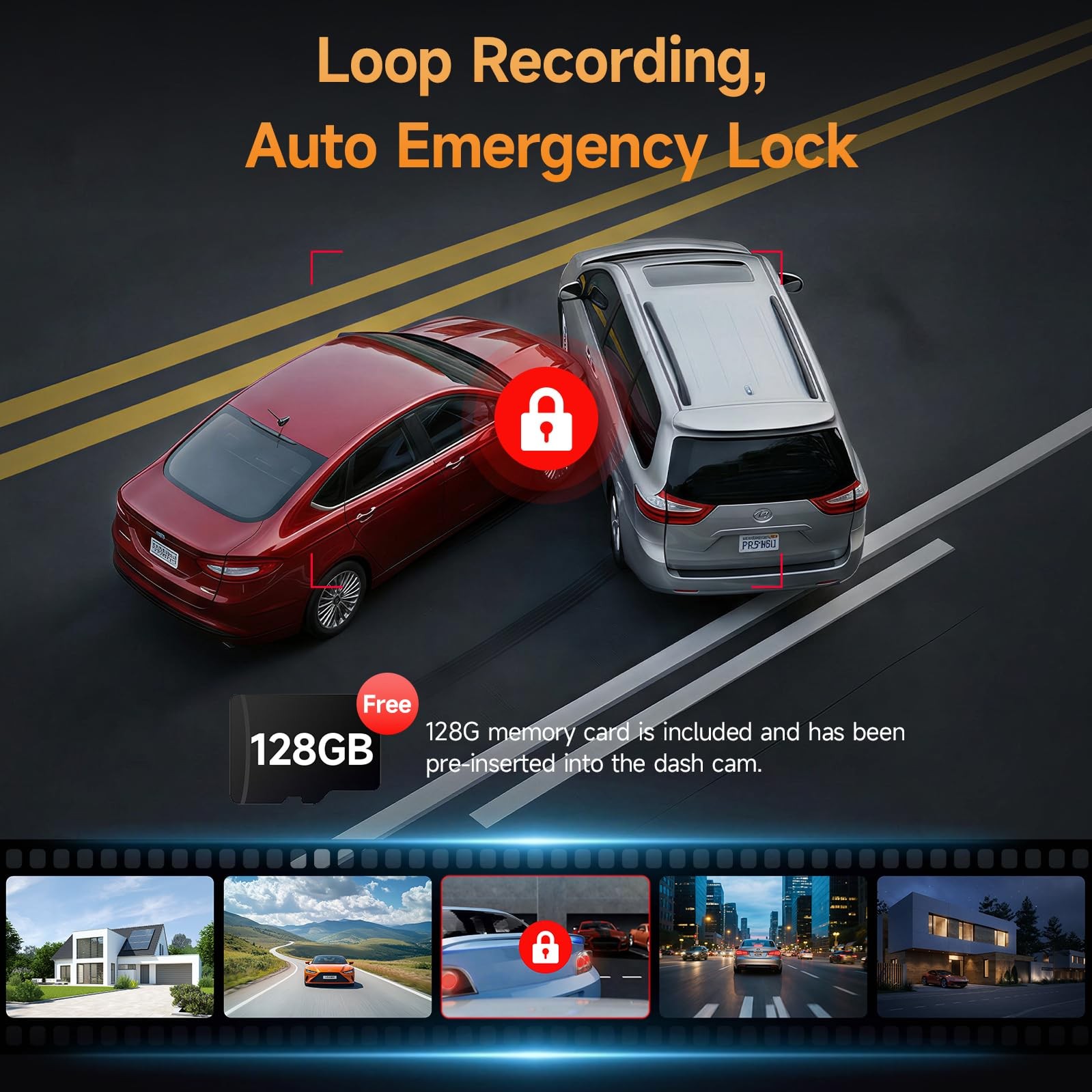 Leadfan 4K+1080P Dashcam Front and Rear for Ford F150 2018-2026 F250/F350/F45…