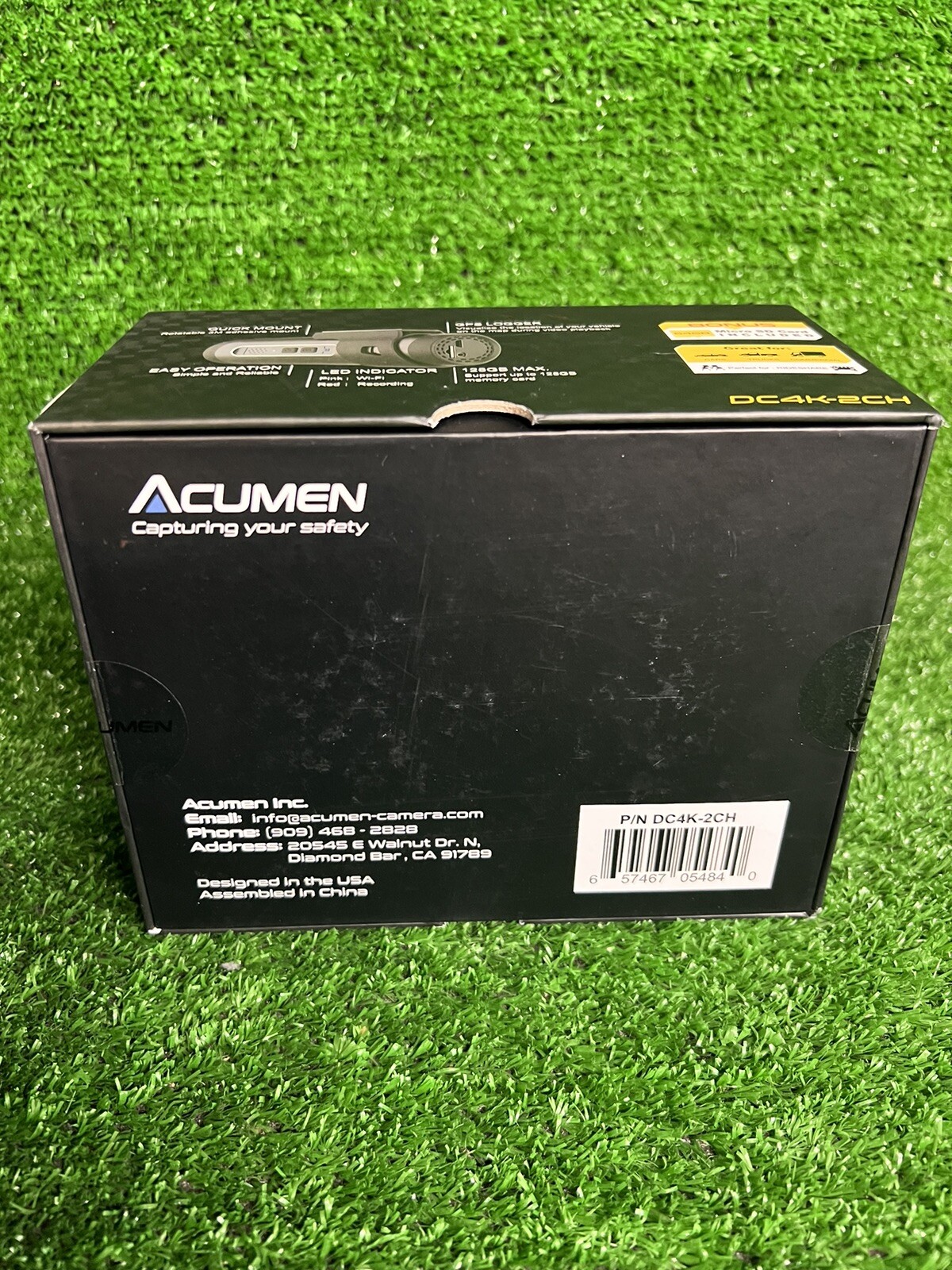 Acumen DC4K Dash Cam Acumen, 4K Front+1080p Rear, Wi-Fi Direct & App Control
