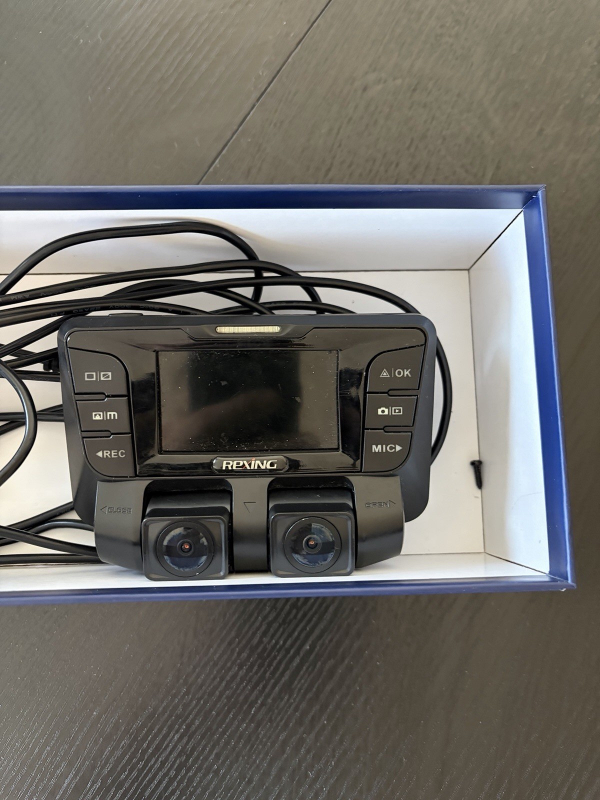 Used Rexing Dash Camera Dual Cameras Front Facing and Inside 1080p Full HD
