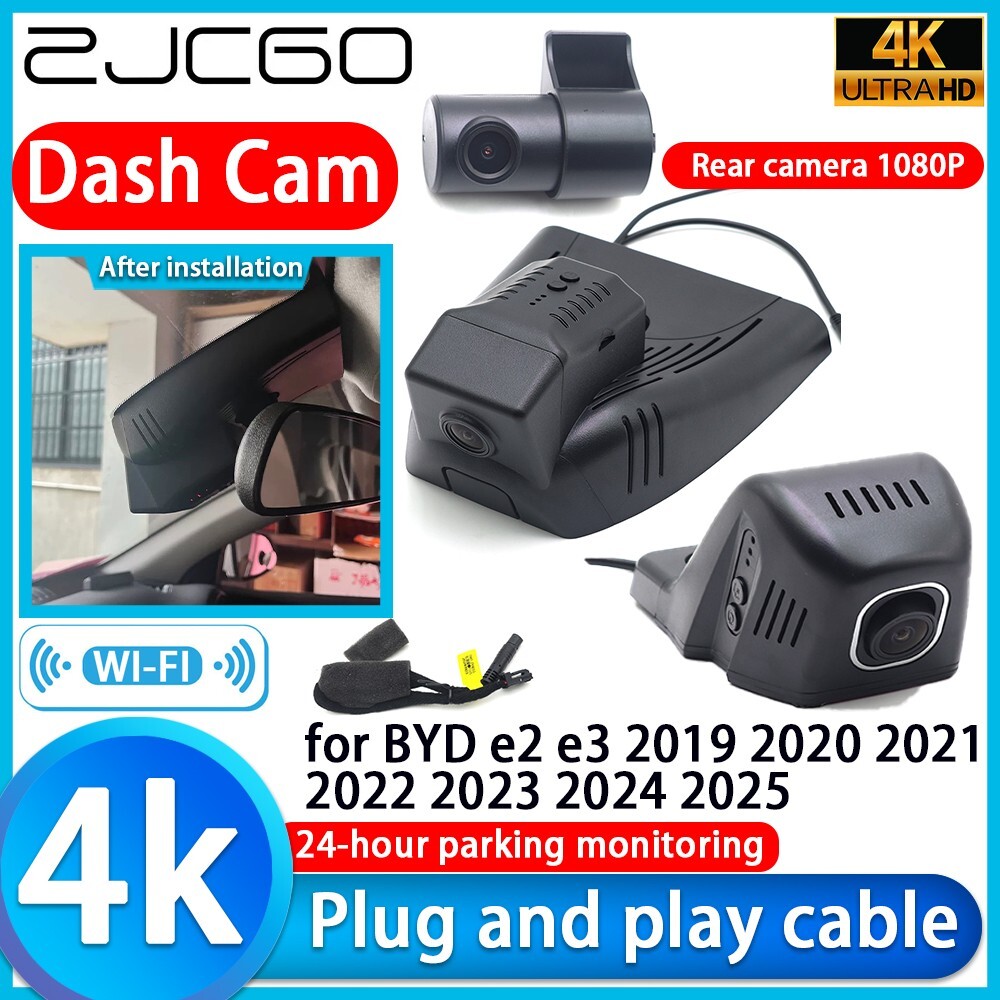 4K UHD Wifi DVR Dash Cam Camera for BYD e2 e3 2019 2020 2021 2022 2023 2024 2025