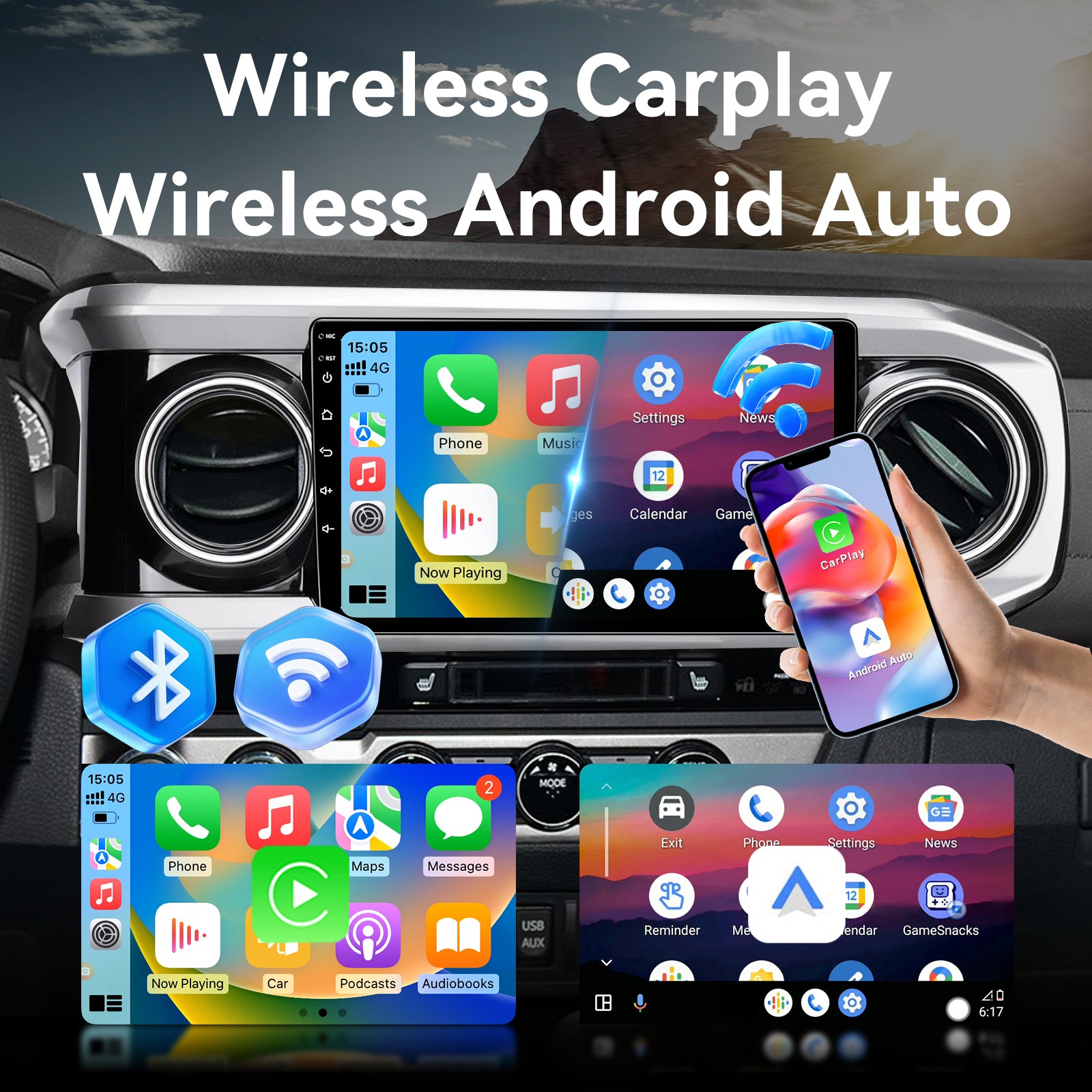 2016-2021 Car Radio Stereo for Toyota Tacoma Android 13 Touch Screen Head Unit