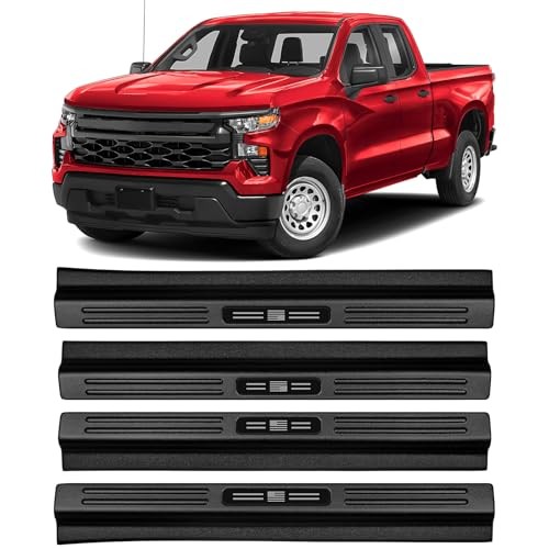 Upgraded American US Flag Door Sill for 2019-2026 Chevy Silverado GMC-Flag