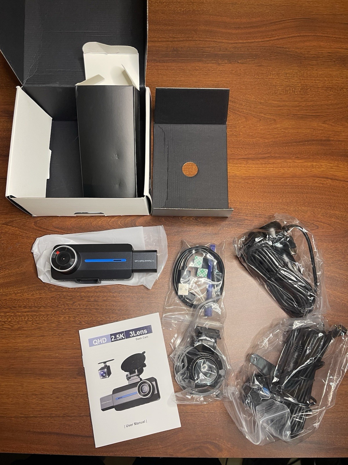 ALDF 3 Channel Dash Cam 4K/2.5K+1440P Dash Cam Front, Rear, & Inside