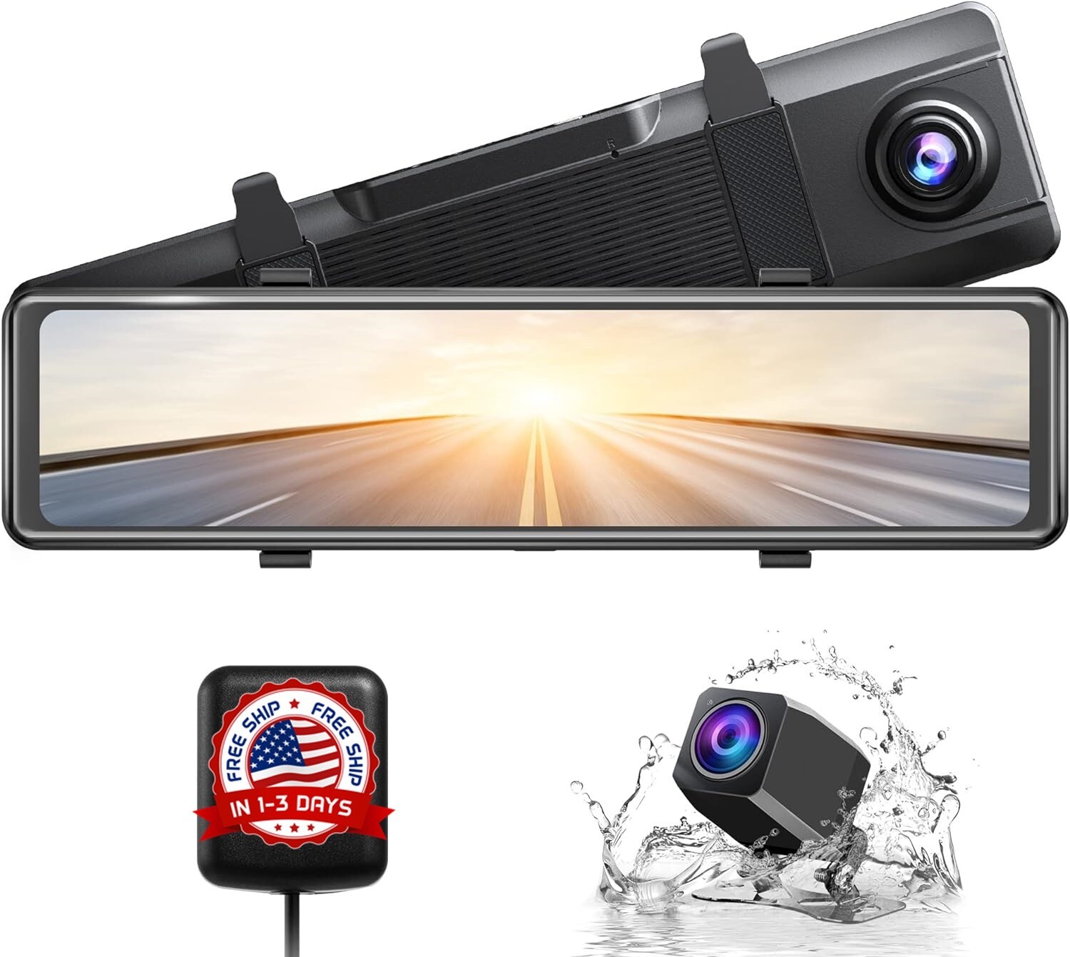 Espejo Retrovisor Con Camara Vigilancia 1080P Para Carro Auto Full HD Nuevo 2024