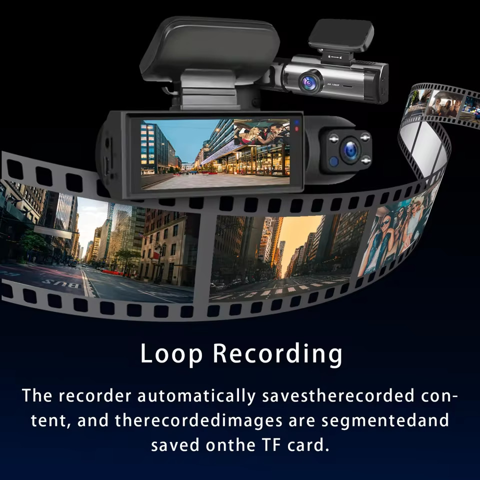 Front & Rear Dashcam With 32GB Card, 1080P Dash Camera for Car, Wide Angle Car D