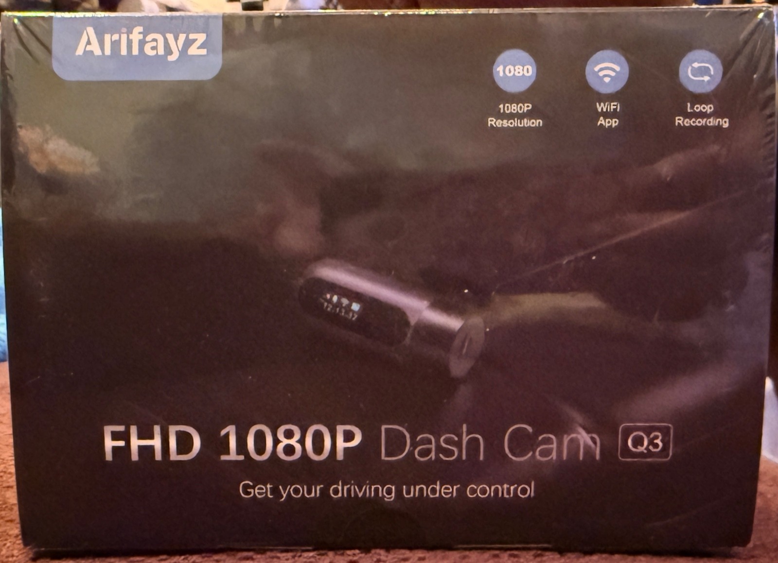NEW! Arifayz Q3 WiFi FHD 1080P Dash Cam Night Vision, Loop Recording & 24/7 Park