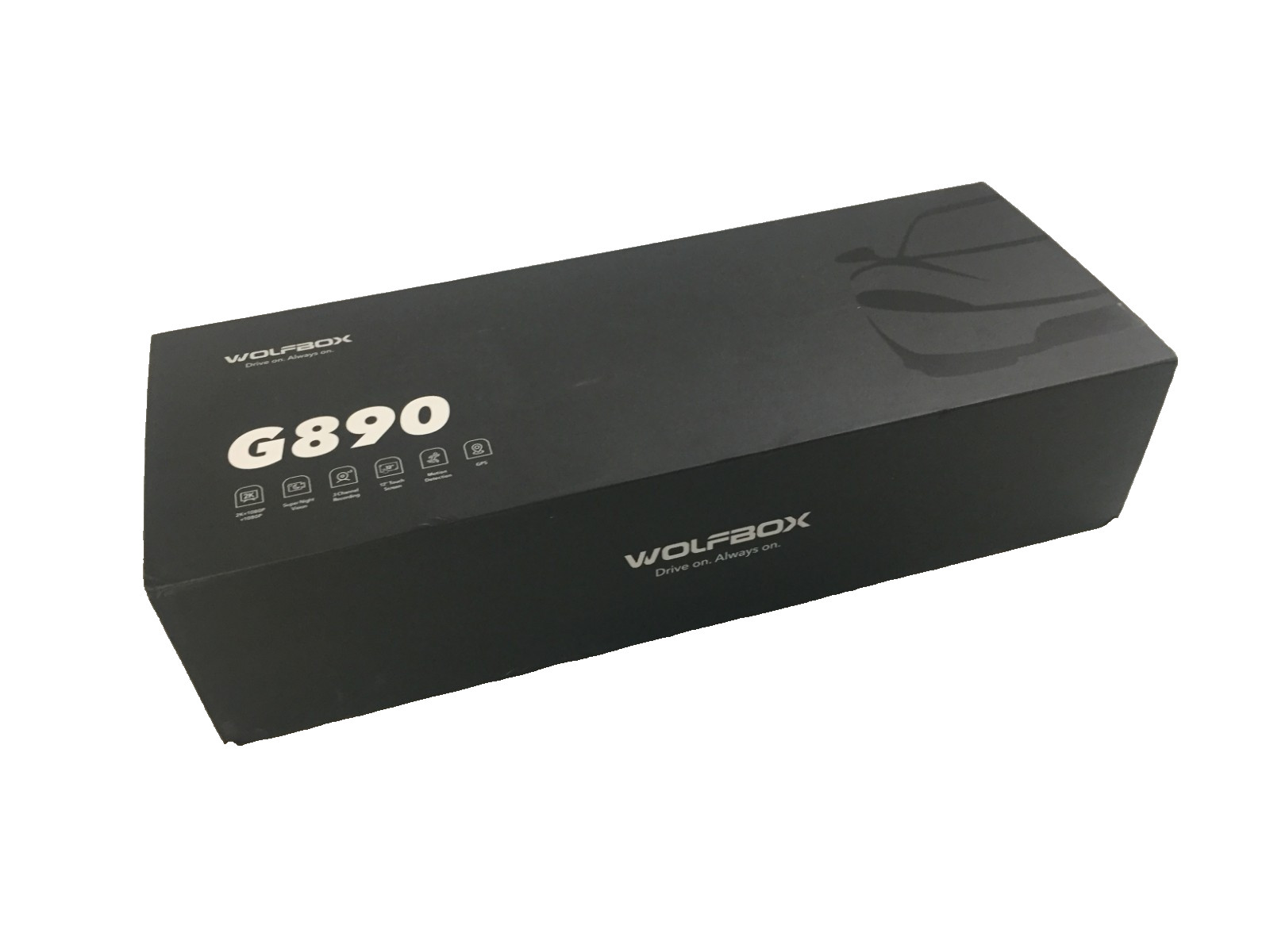 WOLFBOX G890 12″ 3-Channel Rear View Mirror Camera Touch Screen With 64GB