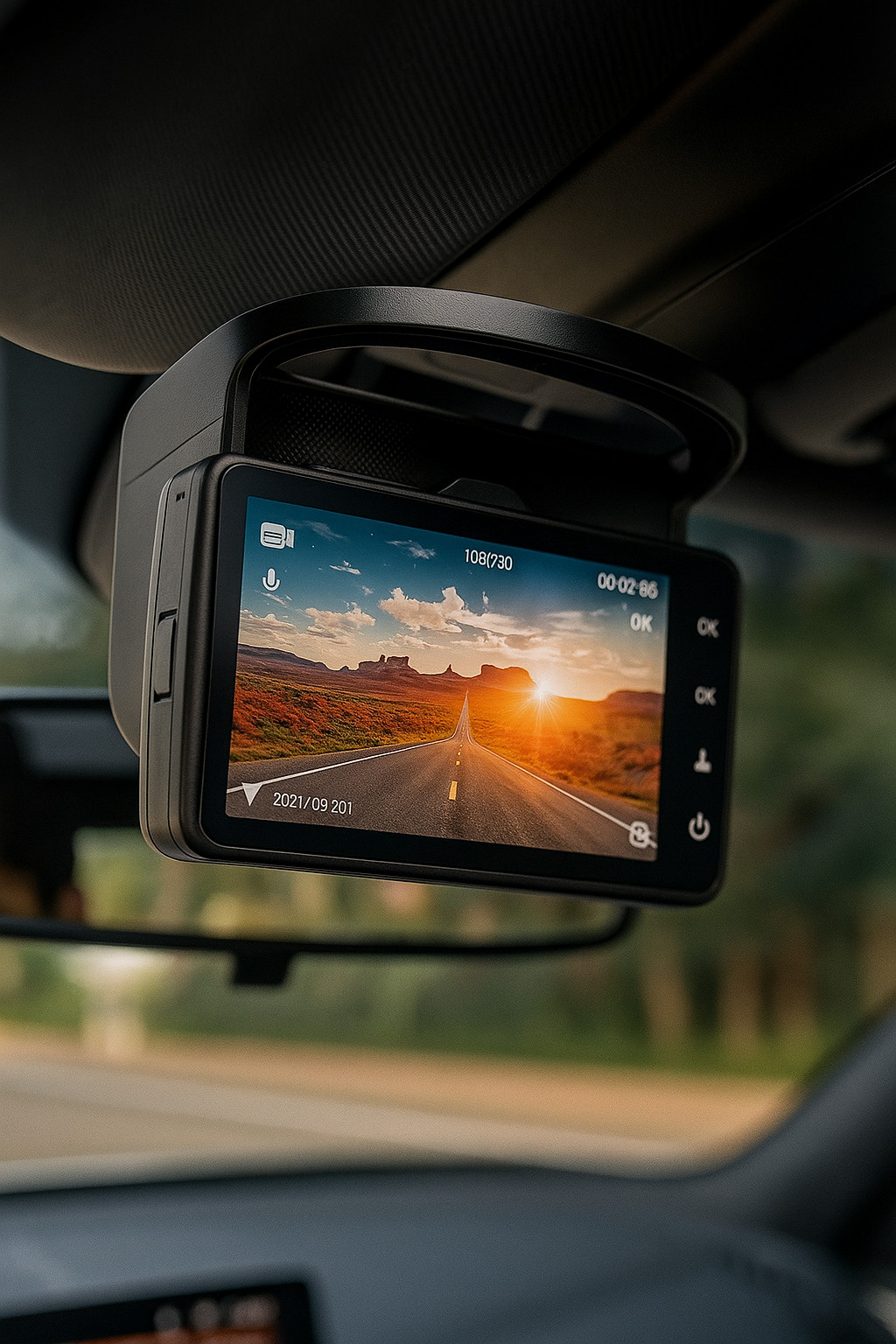 Dash Cam Front Boogiio 1080p Fhd Car Sd Card Driving Recorder 32g