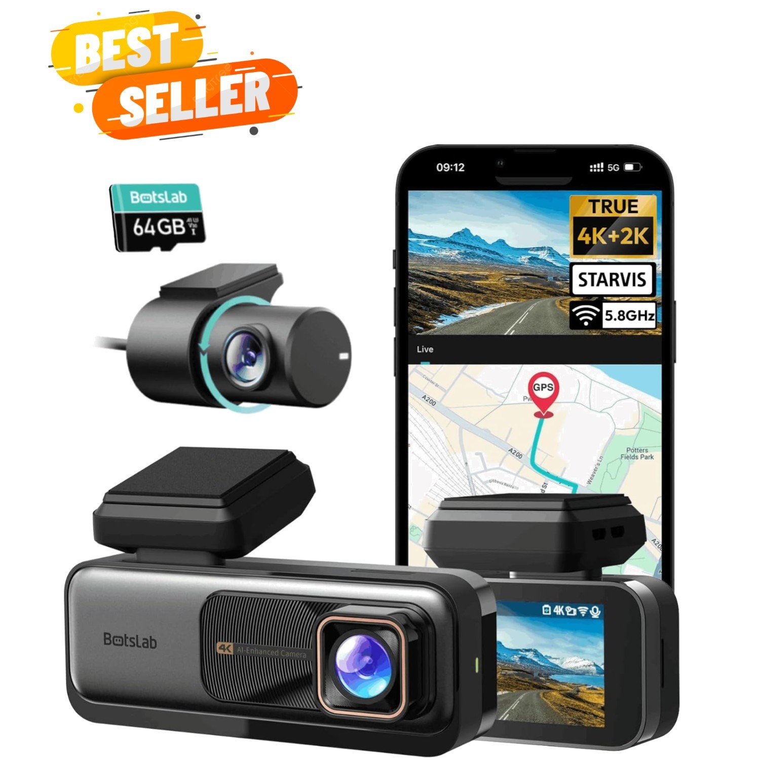 Comprehensive 4K Dash Cam Bundle – Front & Rear, Real-Time Alerts & Easy Setup