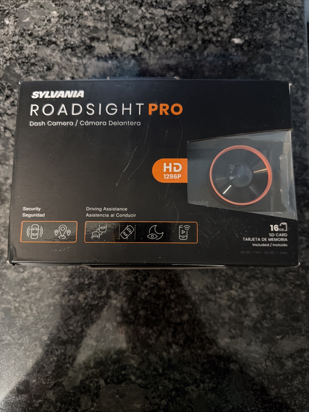 Roadsight Pro Dash Camera Cam Sylvania HD 1296p 32GB SD Card Driving Assistance