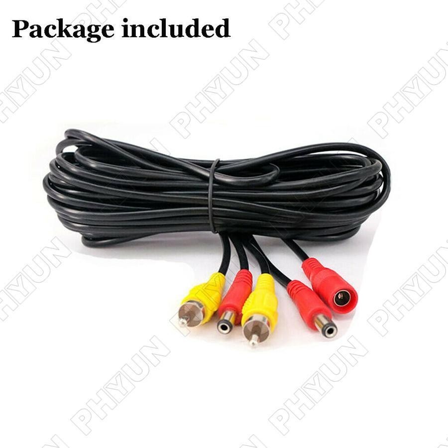 7M Car RCA Power Audio Video AV Cable Extension Wire For Auto Reversing Camera
