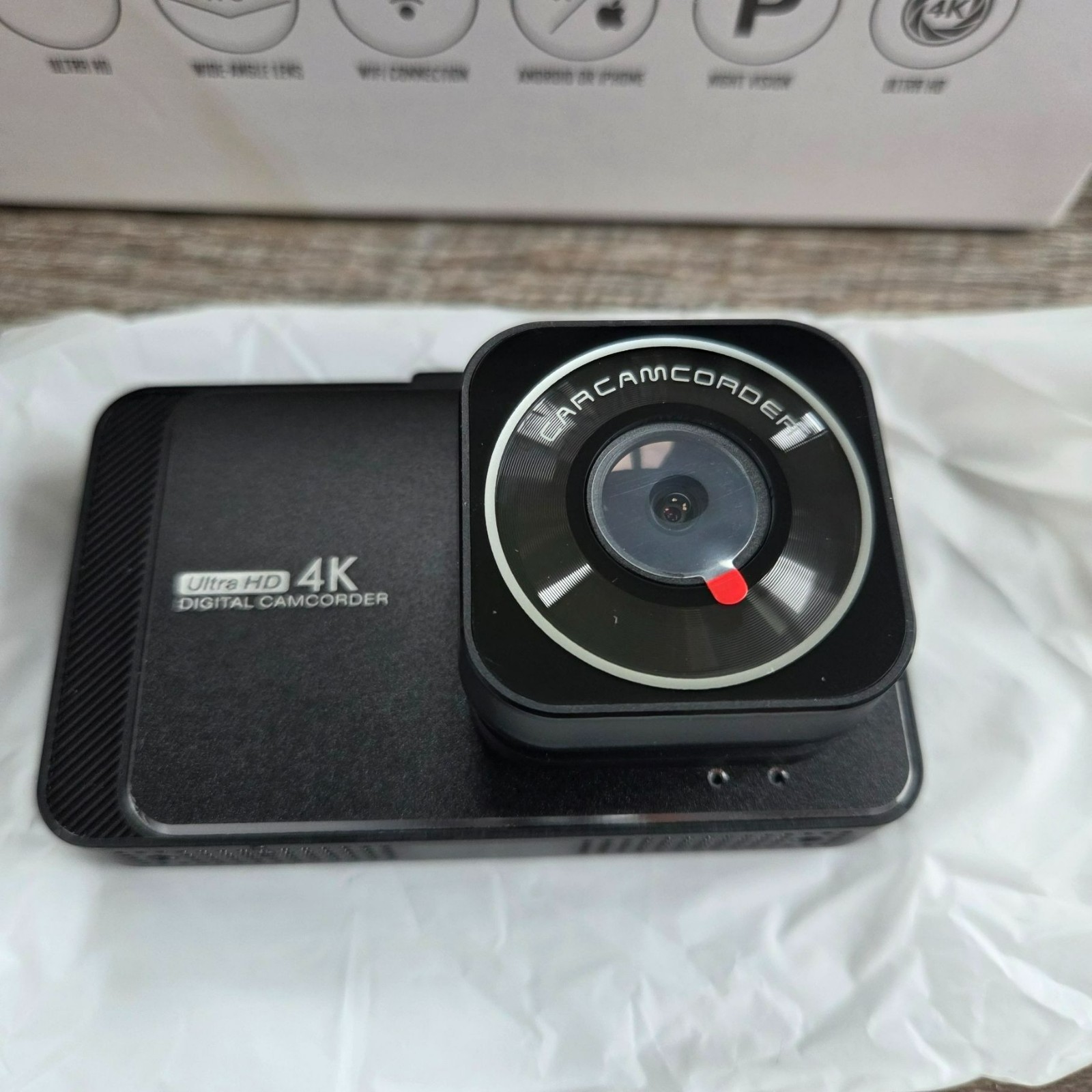 Ultra HD 4K Digital Camcorder Car Dash Cam NEW-Has plastic protector on lens