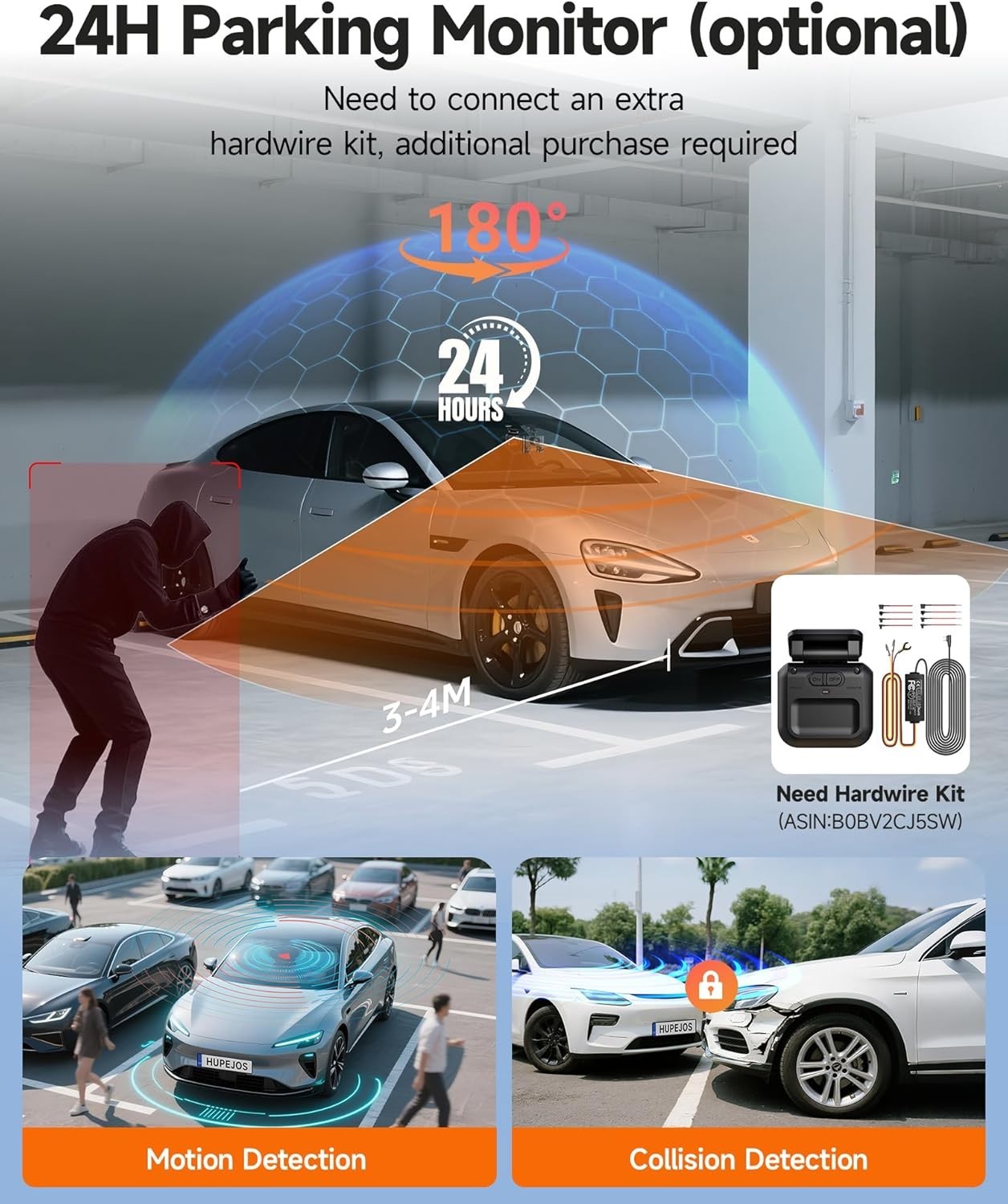 360° Dash Cam Front and Rear Inside, 4 Channel Dash Camera for Cars FHD 1080P…