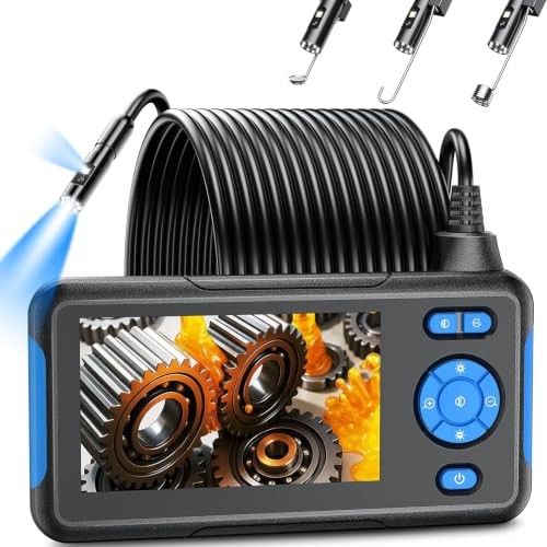 Endoscope Camera with Light, 4.3” Inspection Snake Cameras, 1080P HD